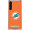 NFL Miami Dolphins Distressed- Orange Galaxy S24 FE Clear Case