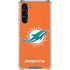 NFL Miami Dolphins Distressed- Orange Galaxy S24 FE Clear Case