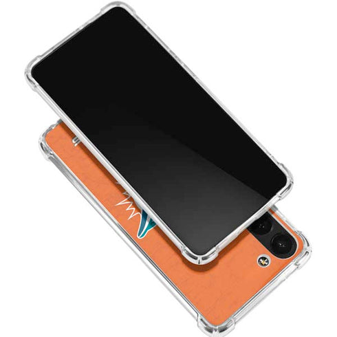 NFL Miami Dolphins Distressed- Orange Galaxy S24 FE Clear Case