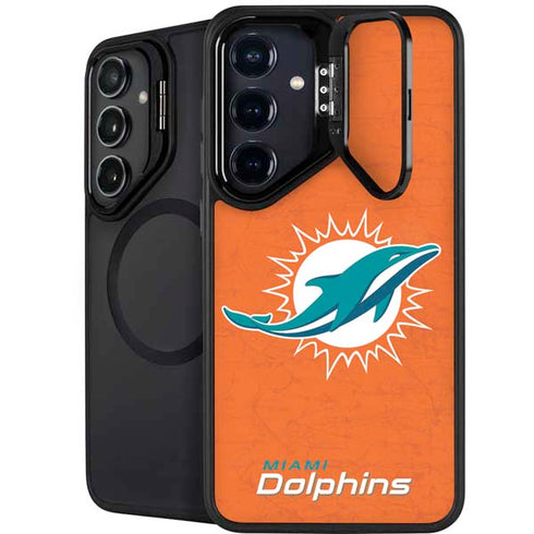 NFL Miami Dolphins Distressed- Orange Galaxy S24 Kickstand Case