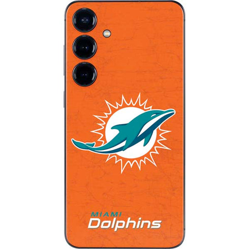 NFL Miami Dolphins Distressed- Orange Galaxy S24 Skin