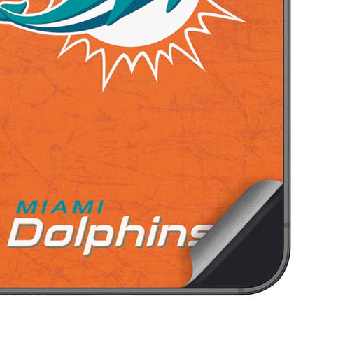 NFL Miami Dolphins Distressed- Orange Galaxy S24 Skin