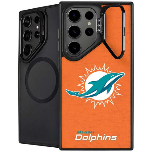 NFL Miami Dolphins Distressed- Orange Galaxy S24 Ultra Kickstand Case