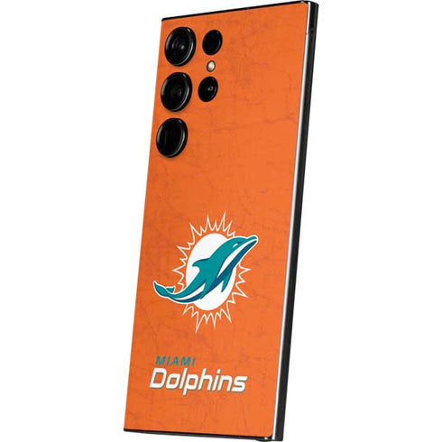 NFL Miami Dolphins Distressed- Orange Galaxy S24 Ultra Skin