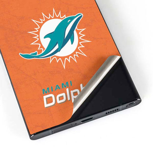 NFL Miami Dolphins Distressed- Orange Galaxy S25 Ultra Skin