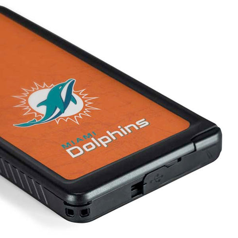 NFL Miami Dolphins Distressed- Orange Galaxy S24 Ultra Waterproof Case