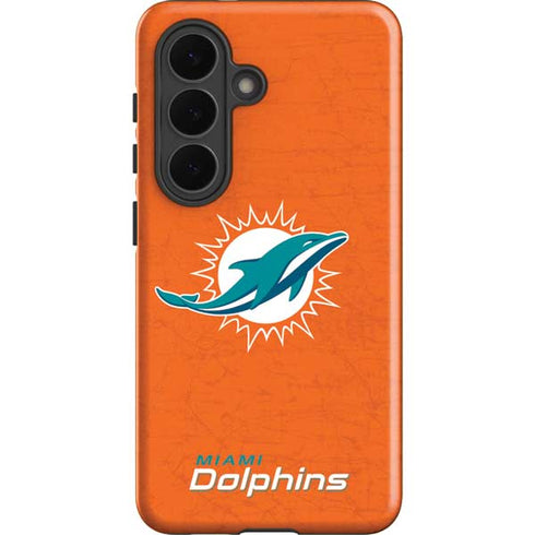 NFL Miami Dolphins Distressed- Orange Galaxy S26 Impact Case