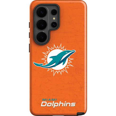 NFL Miami Dolphins Distressed- Orange Galaxy S26 Ultra Impact Case