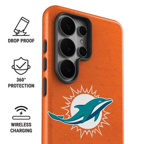NFL Miami Dolphins Distressed- Orange Galaxy S26 Ultra Impact Case