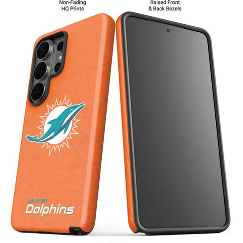 NFL Miami Dolphins Distressed- Orange Galaxy S26 Ultra Impact Case