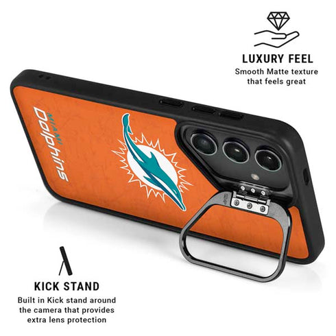 NFL Miami Dolphins Distressed- Orange Galaxy S26 Ultra Kickstand Case