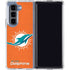 NFL Miami Dolphins Distressed- Orange Galaxy Z Fold5 5G Clear Case