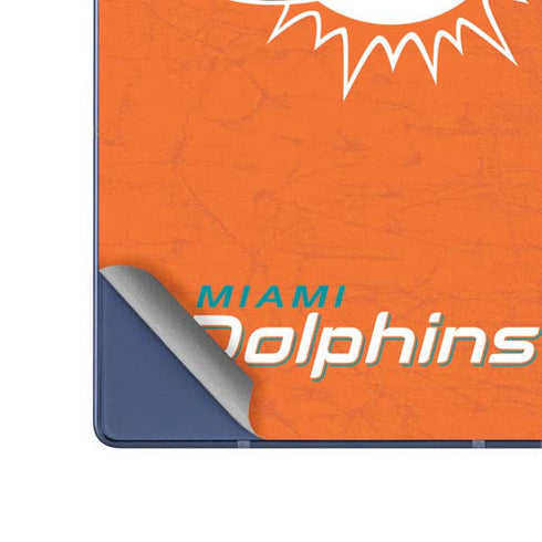NFL Miami Dolphins Distressed- Orange Galaxy Z Fold6 Skin