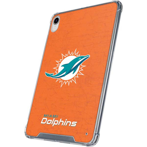NFL Miami Dolphins Distressed- Orange iPad 11th Gen (2025) Clear Case