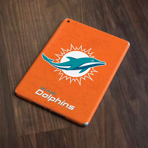 NFL Miami Dolphins Distressed- Orange Apple iPad Skin