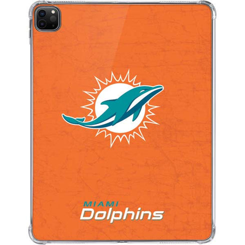 NFL Miami Dolphins Distressed- Orange iPad Pro 11in (2024) Clear Case