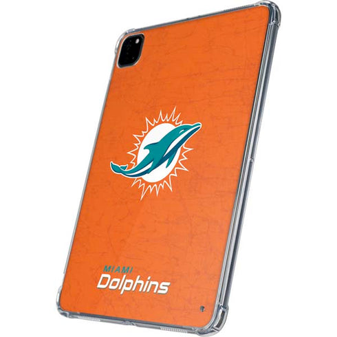 NFL Miami Dolphins Distressed- Orange iPad Pro 11in (2024) Clear Case