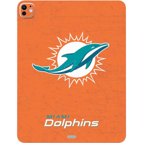 NFL Miami Dolphins Distressed- Orange iPad Pro 13in M4 (2024) Skin