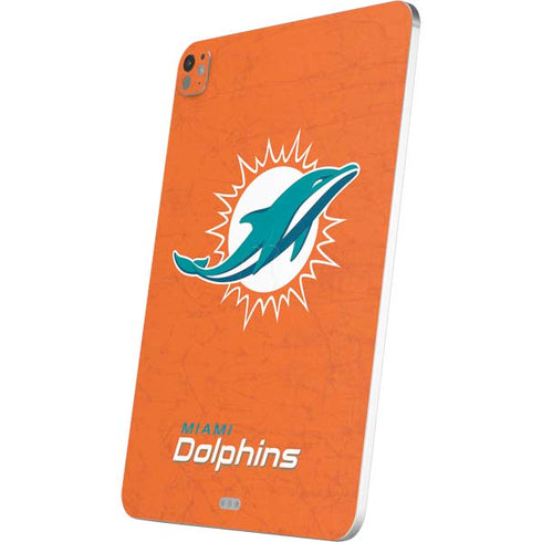NFL Miami Dolphins Distressed- Orange iPad Pro 13in M4 (2024) Skin