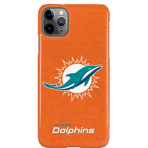 NFL Miami Dolphins Distressed- Orange iPhone Cases