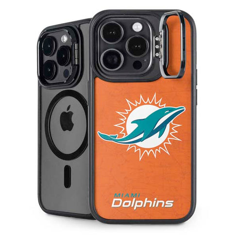 NFL Miami Dolphins Distressed- Orange iPhone 14 Pro Max Kickstand Case