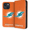 NFL Miami Dolphins Distressed- Orange iPhone 15 Folio Case