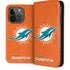 NFL Miami Dolphins Distressed- Orange iPhone 15 Pro Folio Case