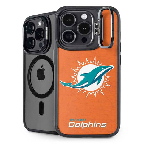 NFL Miami Dolphins Distressed- Orange iPhone 15 Pro Max Kickstand Case