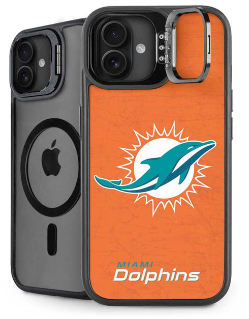NFL Miami Dolphins Distressed- Orange iPhone 16 Kickstand Case