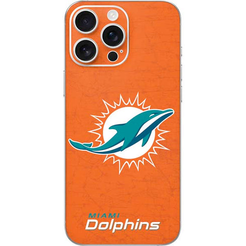 NFL Miami Dolphins Distressed- Orange iPhone 16 Pro Max Skin