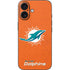NFL Miami Dolphins Distressed- Orange iPhone 16 Skin