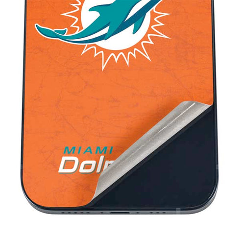 NFL Miami Dolphins Distressed- Orange iPhone 16 Skin