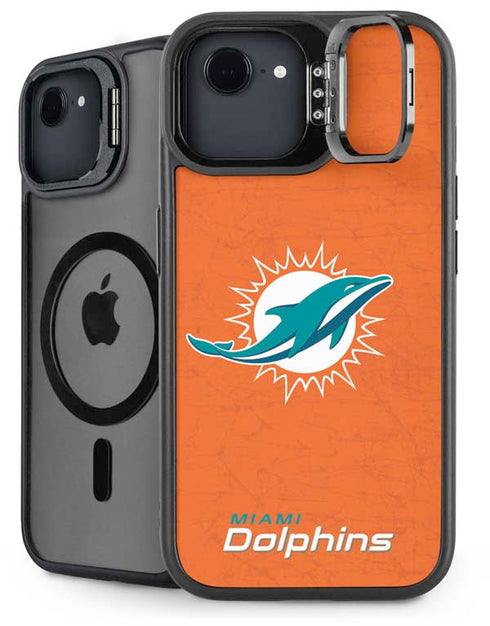 NFL Miami Dolphins Distressed- Orange iPhone 16e Kickstand Case
