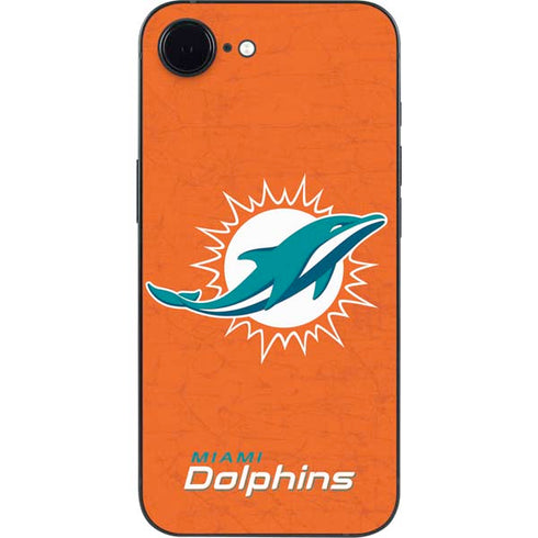 NFL Miami Dolphins Distressed- Orange iPhone 16e Skin