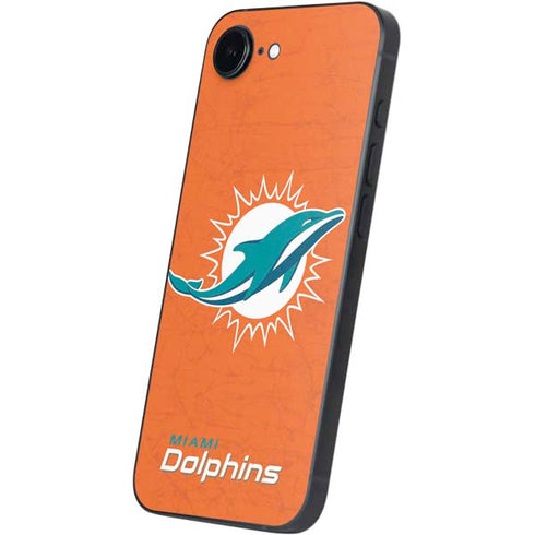 NFL Miami Dolphins Distressed- Orange iPhone 16e Skin