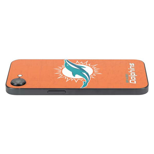 NFL Miami Dolphins Distressed- Orange iPhone 16e Skin