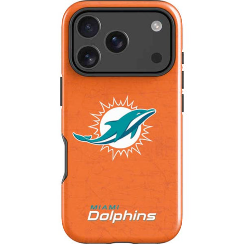 NFL Miami Dolphins Distressed- Orange iPhone 18 Pro Max Impact Case