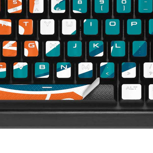 NFL Miami Dolphins Distressed- Orange K95 RGB PLATINUM Mechanical Gaming Keyboard Skin