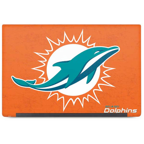 NFL Miami Dolphins Distressed- Orange Dell Latitude Skin