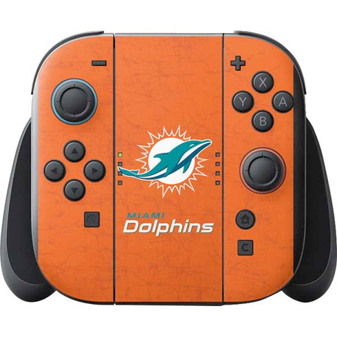 NFL Miami Dolphins Distressed- Orange Nintendo Switch 2 (2025) with Joy-Con Skin