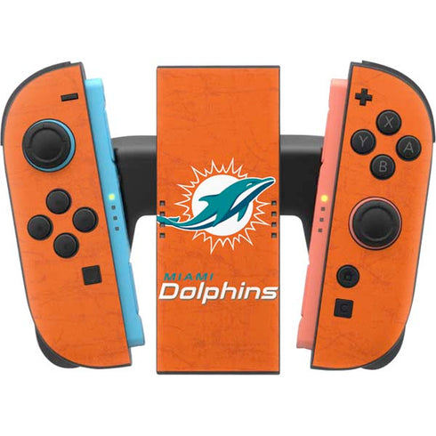 NFL Miami Dolphins Distressed- Orange Nintendo Switch 2 (2025) Joy-Con Controller Skin