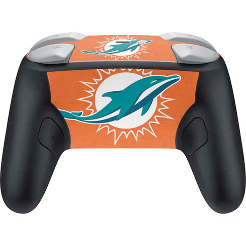 NFL Miami Dolphins Distressed- Orange Nintendo Switch 2 (2025) Pro Controller Skin