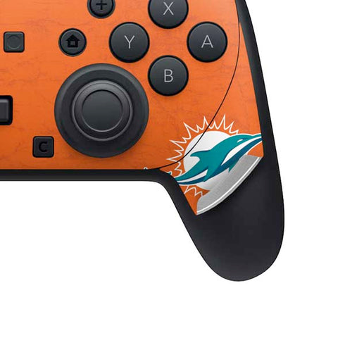NFL Miami Dolphins Distressed- Orange Nintendo Switch 2 (2025) Pro Controller Skin