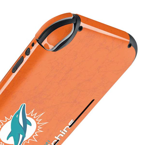 NFL Miami Dolphins Distressed- Orange Nintendo Switch Lite Skin