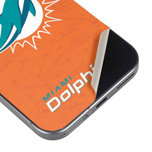 NFL Miami Dolphins Distressed- Orange Pixel 9 Pro XL Skin
