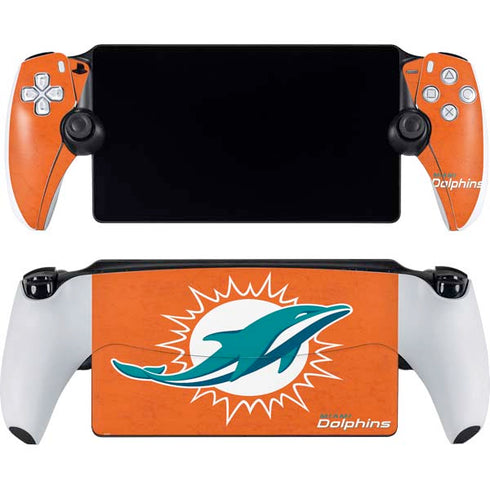 NFL Miami Dolphins Distressed- Orange PlayStation Portal Remote Player Skin
