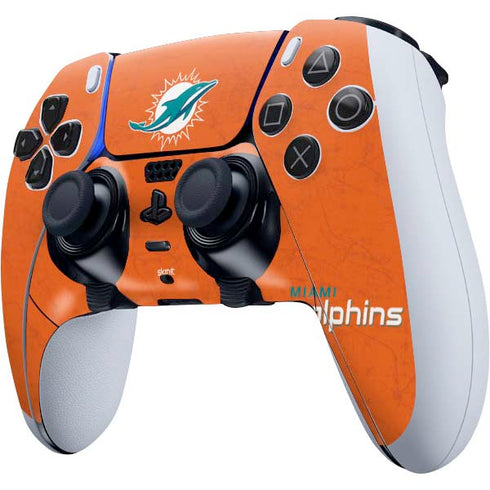 NFL Miami Dolphins Distressed- Orange PS5 DualSense Edge Pro Controller Skin
