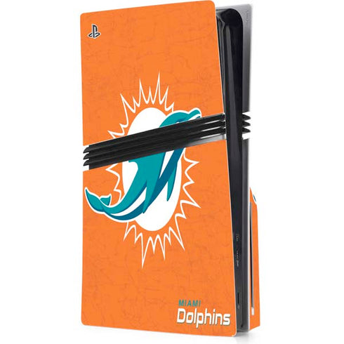 NFL Miami Dolphins Distressed- Orange PlayStation PS5 Skins