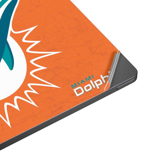 NFL Miami Dolphins Distressed- Orange Surface Laptop 7 13.8in Skin