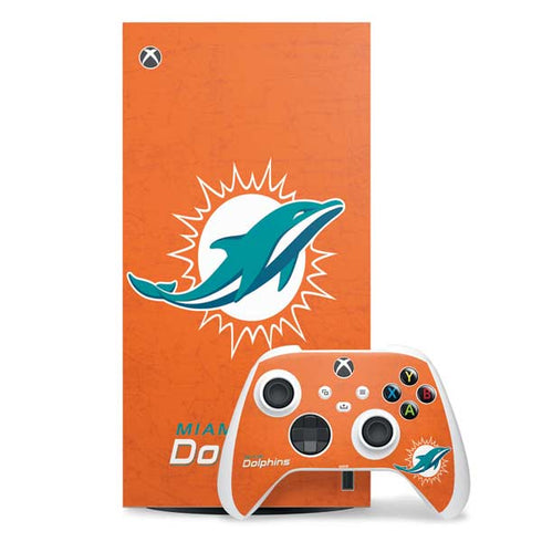 NFL Miami Dolphins Distressed- Orange Xbox Series X Skins
